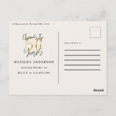 Bis 50 Jahre Schwarz und Gold modern stilvoll Postkarte (Rückseite)