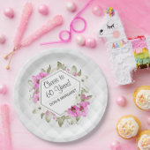 Bis 60 Jahre Diamond Geometric Pink Custom Pappteller (Party)