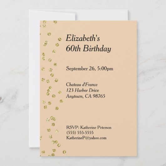 Bis 60 Jahre gewohnt Einladung (Rückseite)