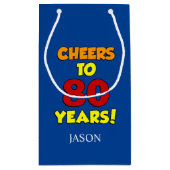 Bis 80 Jahre Personalisiert 80. Geburtstag Kleine Geschenktüte (Rückseite)