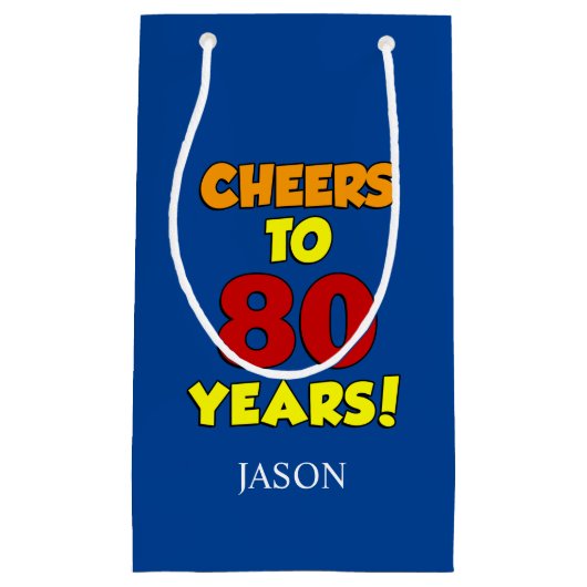 Bis 80 Jahre Personalisiert 80. Geburtstag Kleine Geschenktüte (Vorderseite)