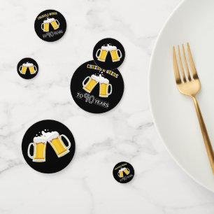 Bis 90 Jahre Käse und Bier Konfetti