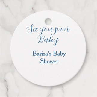 bis bald baby shower blau name datum einfach geschenkanhänger
