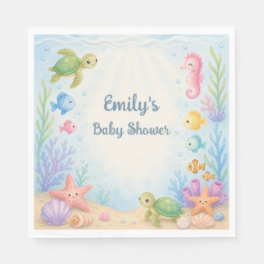 Bis Bald Baby Shower Servietten (Vorderseite)