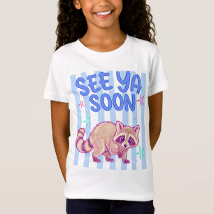 Bis Bald Lustiger Retro-Waschbär T-Shirt