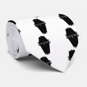 Bis bald Memento Mori Sarg-Entwurf Krawatte (Gerollt)