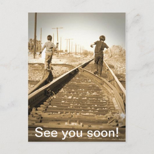 Bis bald! postkarte (Vorderseite)