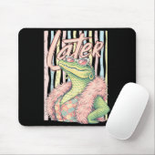 Bis dann Alligator, entspannter Krokodil lustiger Mousepad (Mit Mouse)