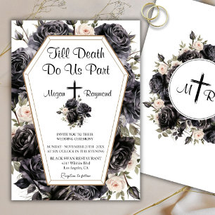 Bis dass der Tod Sarg gotische Hochzeit schwarze Einladung