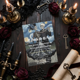 Bis dass der Tod Skelett Van Gogh Gothic Hochzeit Einladung