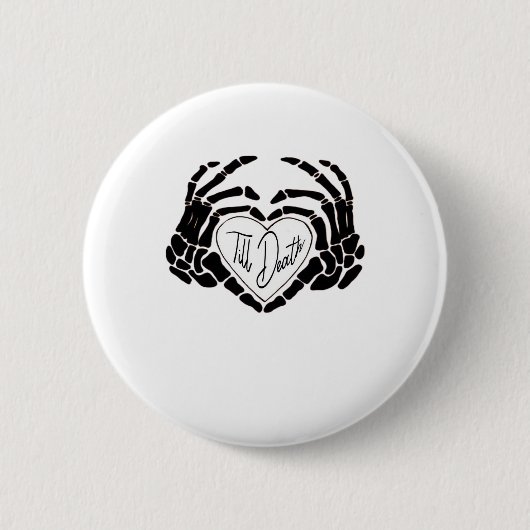 Bis dass der Tod uns lustiges Design scheidet – Ge Button (Vorderseite)