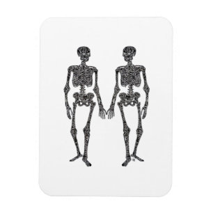 Bis dass der Tod uns scheidet 2 Skelette Klassiker Magnet