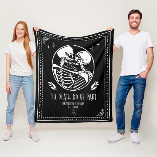 Bis dass der Tod uns scheidet Benutzerdefiniertes Fleecedecke (Beispiel)