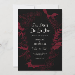Bis dass der Tod uns scheidet Burgunder Gothic Ros Einladung