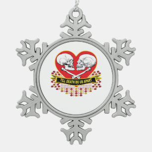Bis dass der Tod uns scheidet Essential Schneeflocken Zinn-Ornament