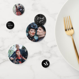 Bis dass der Tod uns scheidet Goth Fotos Hochzeit Konfetti
