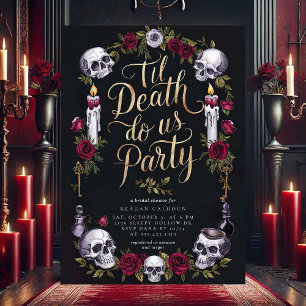 Bis dass der Tod uns scheidet - Gothic-Brautparty Einladung