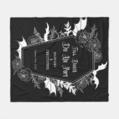 Bis dass der Tod uns scheidet Gothic Floral Schwar Fleecedecke (Vorderseite (Horizontal))