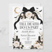 Bis dass der Tod uns scheidet Gothic Foto Einladung (Vorderseite)