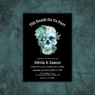 Bis dass der Tod uns scheidet Gothic Halloween Hoc Einladung