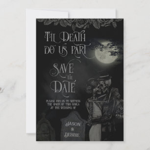 Bis dass der Tod uns scheidet Gothic Hochzeit Save The Date