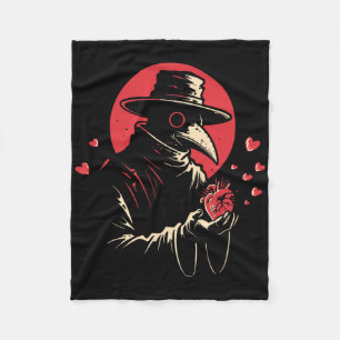 Bis dass der Tod uns scheidet Gothic Plague Doctor Fleecedecke