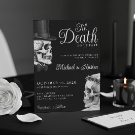 Bis dass der Tod uns scheidet Gothic Schädel Schwa Einladung