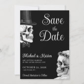 Bis dass der Tod uns scheidet Gothic Schädel schwa Save The Date (Vorderseite)