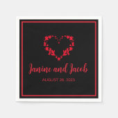 Bis dass der Tod uns scheidet Gothic Schwarz und R Serviette (Vorderseite)