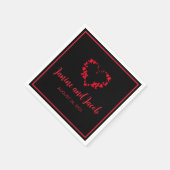 Bis dass der Tod uns scheidet Gothic Schwarz und R Serviette (Ecke)
