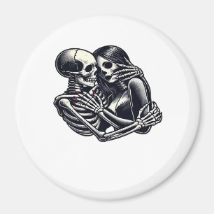Bis dass der Tod uns scheidet - Gothic Skelett Paa Magnet