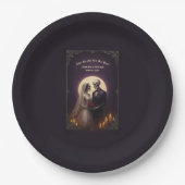Bis dass der Tod uns scheidet Gothic-Skelette Hoch Pappteller (Vorderseite)