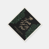 Bis dass der Tod uns scheidet Grüne Rose Gotische Serviette (Ecke)