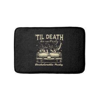 Bis dass der Tod uns scheidet Halloween D Gelb Badematte