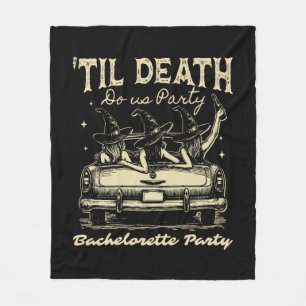 Bis dass der Tod uns scheidet Halloween D Gelb Fleecedecke