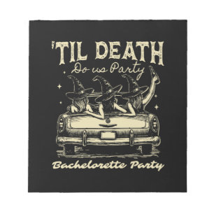 Bis dass der Tod uns scheidet Halloween D Gelb Notizblock