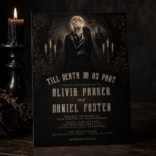 Bis dass der Tod uns scheidet Halloween Gothic Hoc Einladung