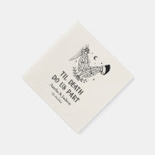 Bis dass der Tod uns scheidet Halloween Hochzeit Serviette (Ecke)