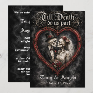 Bis dass der Tod uns scheidet Hochzeit Einladung