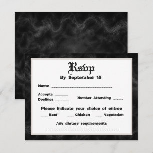 Bis dass der Tod uns scheidet Hochzeit RSVP Einladung