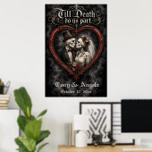 Bis dass der Tod uns scheidet - Hochzeitsbegrüßung Poster (Heimbüro)