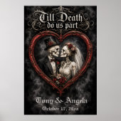 Bis dass der Tod uns scheidet - Hochzeitsbegrüßung Poster (Vorne)