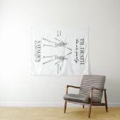 Bis dass der Tod uns scheidet Junggesellinnenabsch Wandteppich (Beispiel (Horizontal))