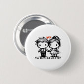 Bis dass der Tod uns scheidet Klassisch – Gothic-R Button (Vorne & Hinten)