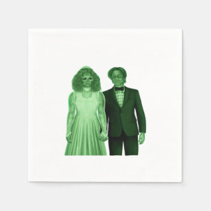 Bis dass der Tod uns scheidet Klassisches Retro-De Serviette