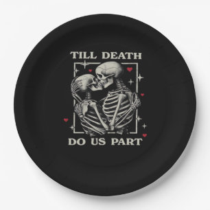 Bis dass der Tod uns scheidet – Lustiger Halloween Pappteller