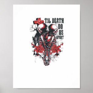 Bis dass der Tod uns scheidet – Minimalistische Sk Poster
