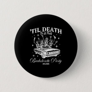 Bis dass der Tod uns scheidet Retro-Halloween-Jung Button