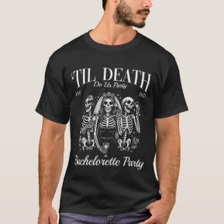 Bis dass der Tod uns scheidet Retro-Skelett Jungge T-Shirt