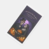 Bis dass der Tod uns scheidet Schädel Candy Paar H Serviette (Ecke)